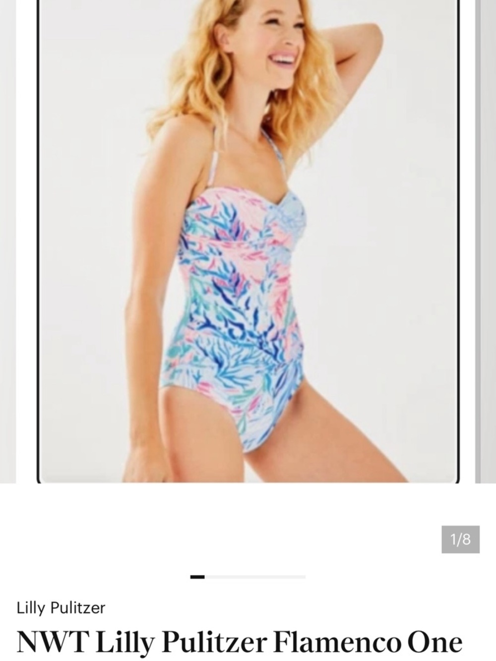 Lilly Pulitzer Multicolor Floral One-Piece Swimsuit - Pink, Blue, Green